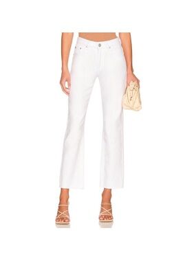 superdown White Flare Crop Jeans